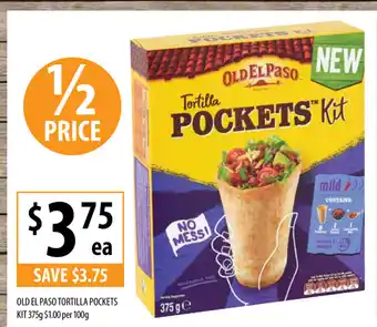 Old El Paso Tortilla Pockets Kit 375g