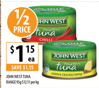 Supabarn John West Tuna Range 95g offer
