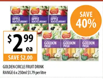Supabarn Golden Circle Fruit Drink Range 6x250ml offer