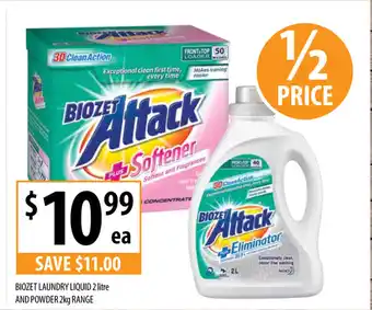 Supabarn Biozet Laundry Liquid 2 Litre And Powder 2 kg Range offer