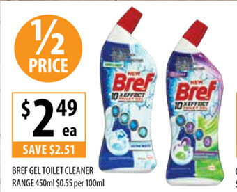 Supabarn Bref Gel Toilet Cleaner Range 450ml offer