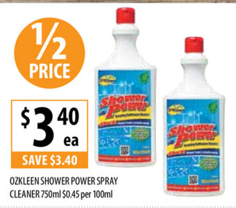 Ozkleen Shower Power Spray CLeaner 750ml