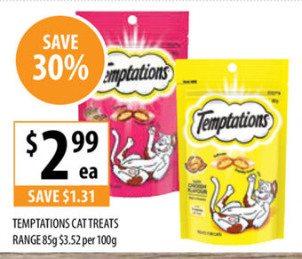Supabarn Temptations Cat Treats Range 85g offer