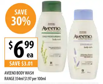 Supabarn Aveeno Body Wash Range 354ml offer