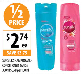 Sunsilk Shampoo and Conditioner Range 350ml