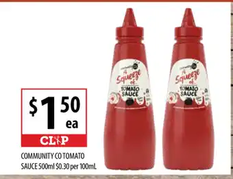 Supabarn Community Co Tomato Sauce 500mL offer