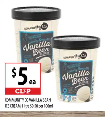 Supabarn Community Co Vanilla Bean Ice Cream 1 Litre offer