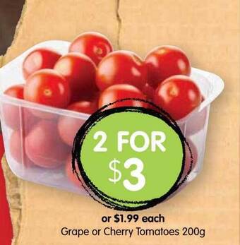 Spudshed Grape or cherry tomatoes offer