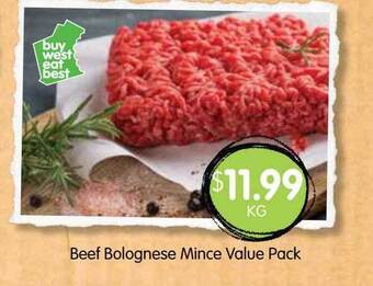 Spudshed Beef bolognese mince value pack offer