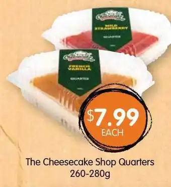 Spudshed The cheesecake shop quarters offer