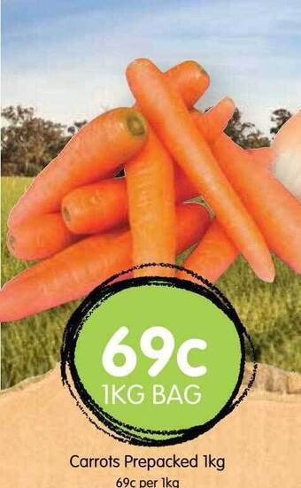 Spudshed Carrots prepacked offer