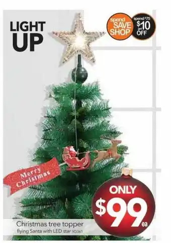 Cheap as Chips Christmas tree topper offer