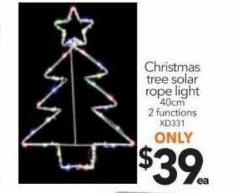 Cheap as Chips Christmas tree solar rope light offer