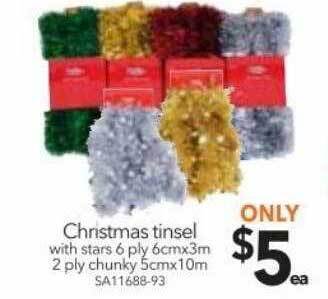 Cheap as Chips Christmas tinsel offer