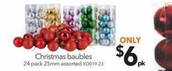 Cheap as Chips Christmas baubles offer