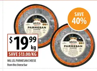 Supabarn Mil Lel Parmesan Cheese from the cheese bar per kg offer