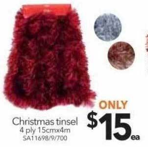 Cheap as Chips Christmas tinsel offer
