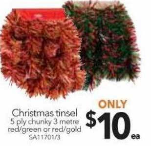 Cheap as Chips Christmas tinsel offer
