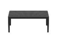 LivingStyles Siesta Sky Commercial Grade Indoor / Outdoor Coffee Table, 100cm, Black offer