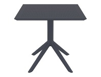 LivingStyles Siesta Sky Commercial Grade Indoor / Outdoor Square Dining Table, 80cm, Anthracite offer