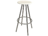 LivingStyles Durafurn Cruza Commercial Grade Stainless Steel Indoor / Outdoor Bar Stool, White offer