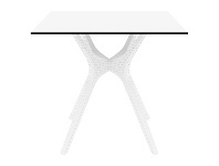 LivingStyles Siesta Ibiza Commercial Grade Indoor / Outdoor Square Dining Table, 80cm, White offer