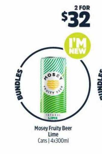 BWS Mosey fruity beer lime offer