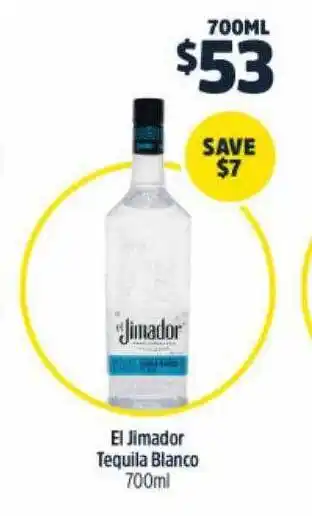 BWS El jimador tequila blanco offer