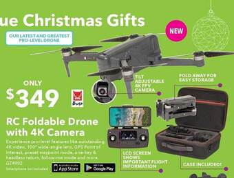 Jaycar Electronics Rc foldable drone with 4k camera offer