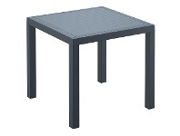 LivingStyles Siesta Orlando Resin Wicker Square Outdoor Dining Table, 80cm, Anthracite offer