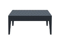 LivingStyles Siesta Tequila Commercial Grade Resin Wicker Outdoor Coffee Table, 92cm, Anthracite offer