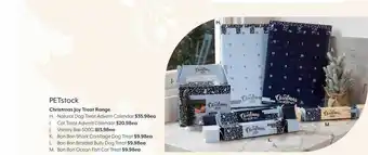 Pet stock Christmas joy treat range offer