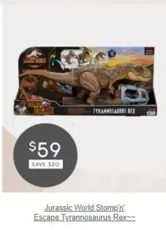 Target Jurassic World Stomp'n'Escape Tyrannosaurus Rex offer