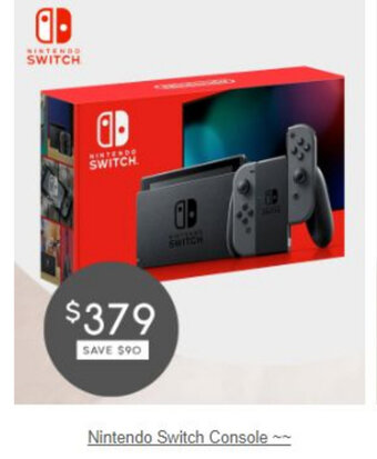 Target Nintendo Switch Console offer