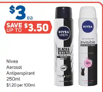 Foodland Nivea Aerosol Antiperspirant 250mL offer