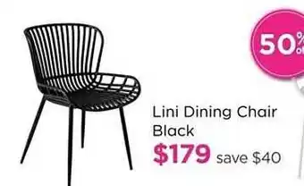 Lini dining chair black