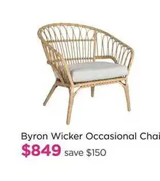 Early Settler Byron wicker occasional chair offer