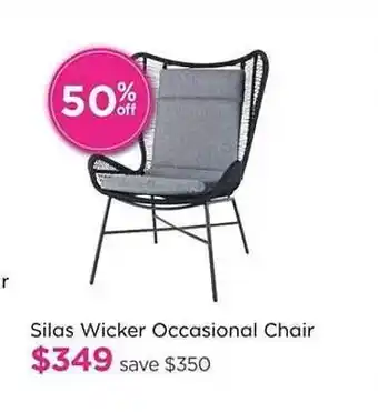 Early Settler Silas wicker occasional chair offer