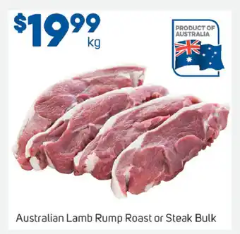 Foodland Australian Lamb Rump Roast or Steak Bulk offer
