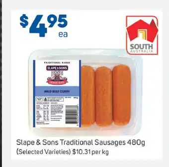 Foodland Slape & Sons Traditional Sausages 480g offer