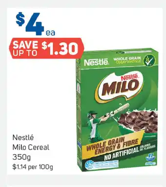 Foodland Nestle Milo Cereal 350g offer