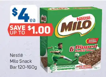 Foodland Nestle Milo Snack Bar 120-160g offer