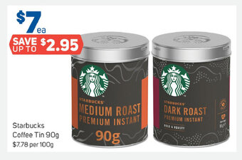 Foodland Starbucks Coffee Tin 90g offer