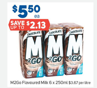 Foodland M2Go Flavoured Milk 6 x 250ml offer