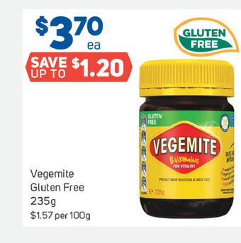 Foodland Vegemite Gluten Free 235g offer