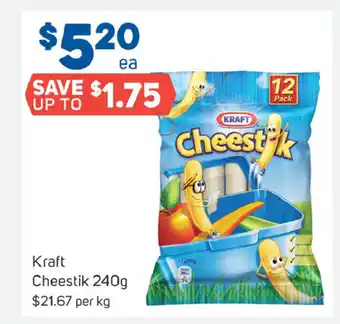Foodland Kraft Cheestik 240g offer