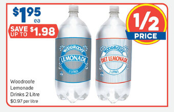 Foodland Woodroofe Lemonade Drinks 2 Litre offer