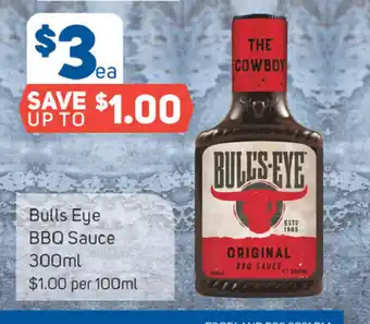 Foodland Bulls Eye BBQ Sauce 300mL offer