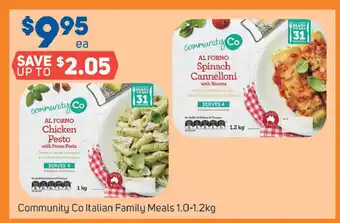 Foodland Community Co Italian Meals 1.0-1.2kg offer