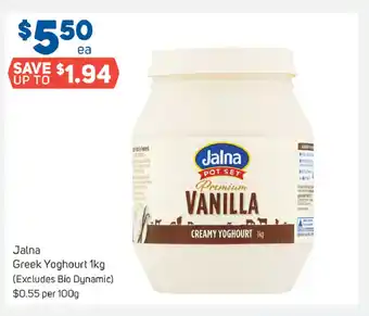 Foodland Jalna Greek Yoghurt 1kg offer